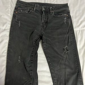 American eagle black distress jeans